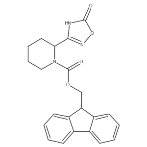 (9H-fluoren-9-yl)methyl 2-(5-hydroxy-1,2,4-oxadiazol-3-yl)piperidine-1-carboxylate结构式