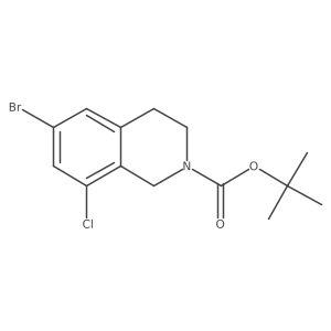 Tert-butyl 6-bromo-8-chloro-1,2,3,4-tetrahydroisoquinoline-2-carboxylate结构式
