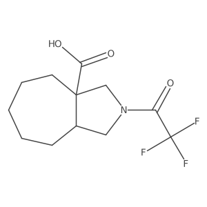 2-(2,2,2-Trifluoroacetyl)-decahydrocyclohepta[c]pyrrole-3a-carboxylic acid结构式