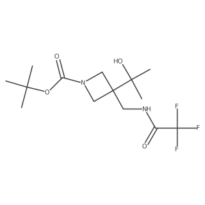 Tert-butyl 3-(2-hydroxypropan-2-yl)-3-[(2,2,2-trifluoroacetamido)methyl]azetidine-1-carboxylate Structure