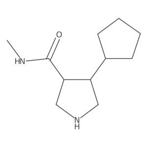 rac-(3R,4R)-4-cyclopentyl-N-methylpyrrolidine-3-carboxamide Structure