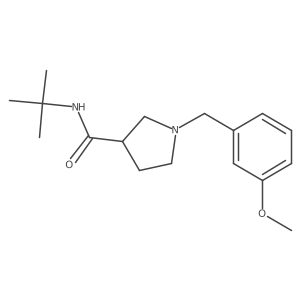 N-tert-butyl-1-[(3-methoxyphenyl)methyl]pyrrolidine-3-carboxamide结构式