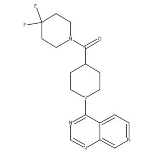 4-(4,4-Difluoropiperidine-1-carbonyl)-1-{pyrido[3,4-d]pyrimidin-4-yl}piperidine结构式