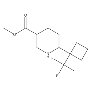 Methyl 6-[1-(trifluoromethyl)cyclobutyl]piperidine-3-carboxylate Structure