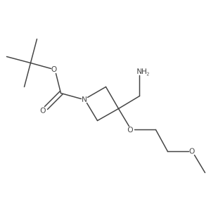 Tert-butyl 3-(aminomethyl)-3-(2-methoxyethoxy)azetidine-1-carboxylate结构式