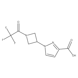 1-[1-(2,2,2-trifluoroacetyl)azetidin-3-yl]-1H-pyrazole-3-carboxylic acid结构式