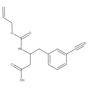 (3S)-4-(3-cyanophenyl)-3-{[(prop-2-en-1-yloxy)carbonyl]amino}butanoic acid结构式