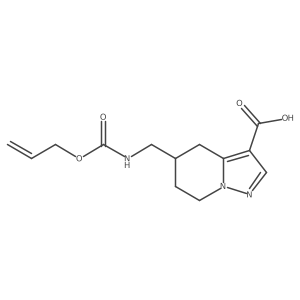 5-({[(prop-2-en-1-yloxy)carbonyl]amino}methyl)-4H,5H,6H,7H-pyrazolo[1,5-a]pyridine-3-carboxylic acid结构式