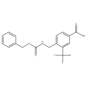 4-({[(Benzyloxy)carbonyl]amino}methyl)-3-(trifluoromethyl)benzoic acid结构式