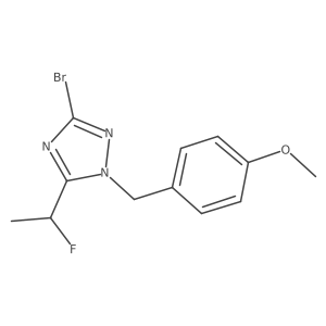 3-Bromo-5-(1-fluoroethyl)-1-(4-methoxybenzyl)-1H-1,2,4-triazole Structure