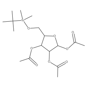 [(2R,3R,4R)-4,5-diacetyloxy-2-[[tert-butyl(dimethyl)silyl]oxymethyl]oxolan-3-yl] acetate结构式