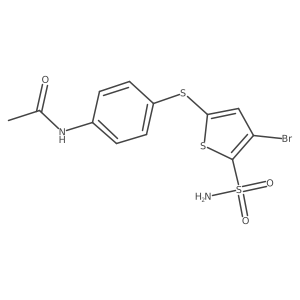 Acetamide,n-[4-[[5-(aminosulfonyl)-4-bromo-2-thienyl]thio]phenyl]- Structure