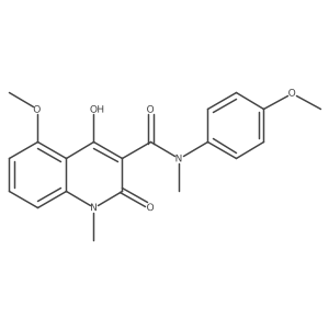 1,2-Dihydro-4-hydroxy-5-methoxy-N-(4-methoxyphenyl)-N,1-dimethyl-2-oxo-3-quinolinecarboxamide结构式