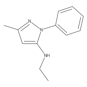 N-ethyl-3-methyl-1-phenyl-1H-pyrazol-5-amine结构式
