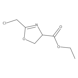 Ethyl 2-(chloromethyl)-4,5-dihydro-4-oxazolecarboxylate结构式