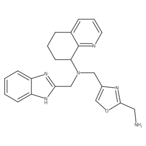 N-[[2-(aminomethyl)oxazol-4-yl]methyl]-N-(1H-benzimidazol-2-ylmethyl)-5,6,7,8-tetrahydroquinolin-8-amine结构式