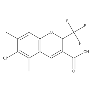 6-chloro-5,7-dimethyl-2-(trifluoromethyl)-2H-chromene-3-carboxylic Acid Structure