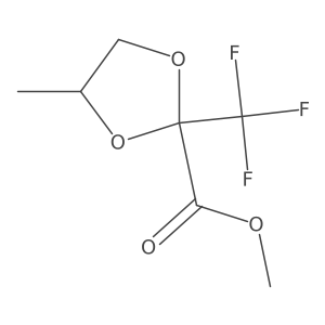 Methyl 4-methyl-2-(trifluoromethyl)-1,3-dioxolane-2-carboxylate结构式