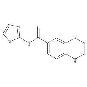 3,4-Dihydro-N-2-thiazolyl-2H-1,4-benzoxazine-7-carboxamide结构式