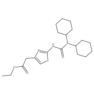 [2-(3,3-Dicyclohexylureido)thiazol-4-yl]acetic acid ethyl ester结构式