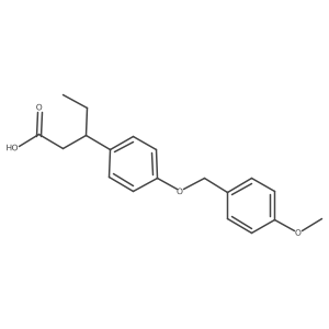 3-(4-((4-Methoxybenzyl)oxy)phenyl)pentanoic acid Structure