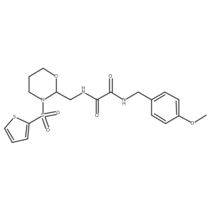 N'-[(4-methoxyphenyl)methyl]-N-[[3-(2-thienylsulfonyl)-1,3-oxazinan-2-yl]methyl]oxamide Structure