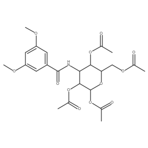 1,2,4,6-Tetra-O-acetyl-3-deoxy-3-(3,5-dimethoxybenzamido)-D-galactopyranose结构式