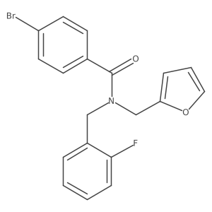 4-bromo-N-(2-fluorobenzyl)-N-(furan-2-ylmethyl)benzamide Structure