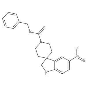 Benzyl 5-nitrospiro[indoline-3,4'-piperidine]-1'-carboxylate结构式