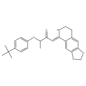 (1Z)-3-(4-tert-butylphenoxy)-1-(7,8-dihydro[1,3]dioxolo[4,5-g]isoquinolin-5(6H)-ylidene)butan-2-one结构式