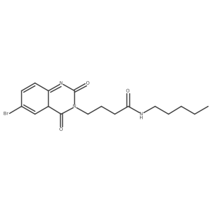 4-(6-bromo-2,4-dioxo-4aH-quinazolin-3-yl)-N-pentylbutanamide结构式