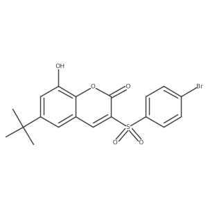 3-[(4-bromophenyl)sulfonyl]-6-tert-butyl-8-hydroxy-2H-chromen-2-one Structure
