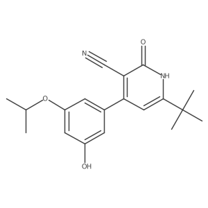 6-(1,1-Dimethylethyl)-1,2-dihydro-4-[3-hydroxy-5-(1-methylethoxy)phenyl]-2-oxo-3-pyridinecarbonitrile Structure
