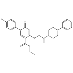 Ethyl 1-(4-fluorophenyl)-6-oxo-4-(2-oxo-2-(4-phenylpiperazin-1-yl)ethoxy)-1,6-dihydropyridazine-3-carboxylate Structure