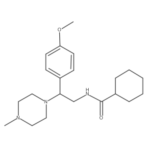 N-[2-(4-methoxyphenyl)-2-(4-methylpiperazin-1-yl)ethyl]cyclohexanecarboxamide结构式