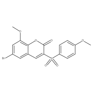 6-bromo-8-methoxy-3-((4-methoxyphenyl)sulfonyl)-2H-chromen-2-one结构式