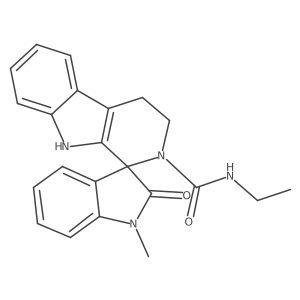 N-ethyl-1'-methyl-2'-oxo-1',2',4,9-tetrahydrospiro[beta-carboline-1,3'-indole]-2(3H)-carboxamide结构式