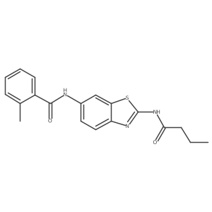 N-[2-(butanoylamino)-1,3-benzothiazol-6-yl]-2-methylbenzamide Structure