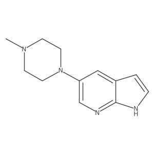 5-(4-Methyl-1-piperazinyl)-1H-pyrrolo[2,3-b]pyridine结构式