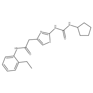 2-(2-(3-cyclopentylureido)thiazol-4-yl)-N-(2-ethylphenyl)acetamide Structure
