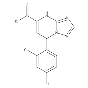 7-(2,4-Dichlorophenyl)-4,7-dihydro[1,2,4]triazolo[1,5-a]pyrimidine-5-carboxylic acid结构式