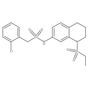 1-(2-chlorophenyl)-N-(1-(ethylsulfonyl)-1,2,3,4-tetrahydroquinolin-7-yl)methanesulfonamide结构式