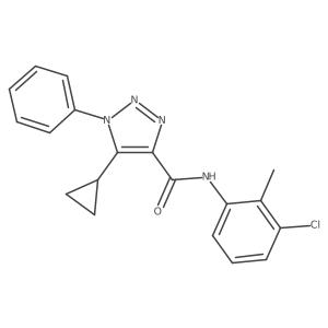 N-(3-chloro-2-methylphenyl)-5-cyclopropyl-1-phenyl-1H-1,2,3-triazole-4-carboxamide Structure