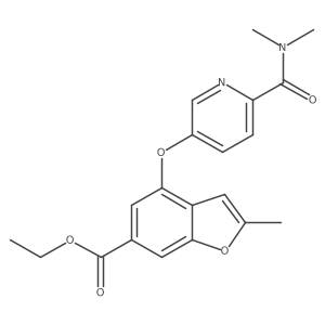 Ethyl 4-({6-[(dimethylamino)carbonyl]pyridin-3-yl}oxy)-2-methyl-1-benzofuran-6-carboxylate Structure