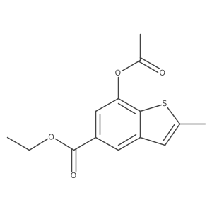 Ethyl 7-(Acetyloxy)-2-methyl-1-benzothiophene-5-carboxylate结构式