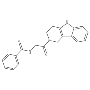 N-[2-oxo-2-(1,3,4,5-tetrahydro-2H-pyrido[4,3-b]indol-2-yl)ethyl]benzamide Structure