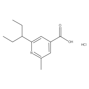 2-(1-Ethylpropyl)-6-methylisonicotinic acid hydrochloride结构式
