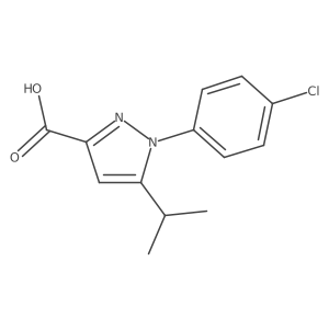 1-(4-Chloro-phenyl)-5-isopropyl-1H-pyrazole-3-carboxylic acid结构式