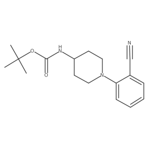 tert-butyl N-[1-(2-cyanophenyl)piperidin-4-yl]carbamate Structure