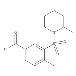 4-Methyl-3-(2-methylpiperidin-1-yl)sulfonylbenzoic acid Structure